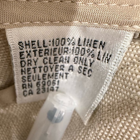 Talbots Bristol Women's Flax Beige Irish Linen Chino Pants Size 10 - Picture 6 of 7